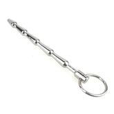 Tiered Metal Plug with Pull Ring Penis Plugs